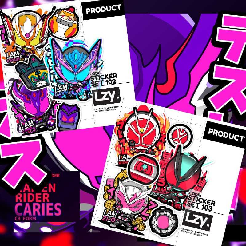 สติ๊กเกอร์ชุด 102 / 103 KAMEN RIDER GAVV / ZEZTZ (ST-102/ST-103) ออกแบบโดย LZY