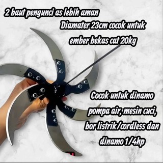 Pisau cacah rumput sayuran pakan ternak entok ayam unggas 6 mata pisau