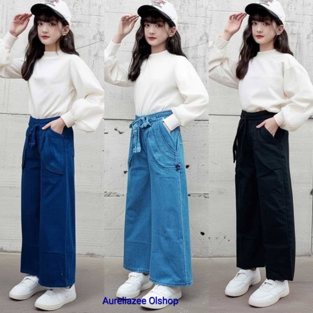 กางเกงยีนส์ CULOTTS สําหรับ 3-16 YEAR OLD CHILDREN / GIRLS JEANS CULOTTS / PANTS