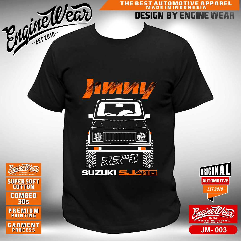Enginewear Jimny SJ410 เสื้อยืดแขนสั้น suzuki Jimny Jeep Offroad katana ยานยนต์ JM003 รถเสื้อยืด