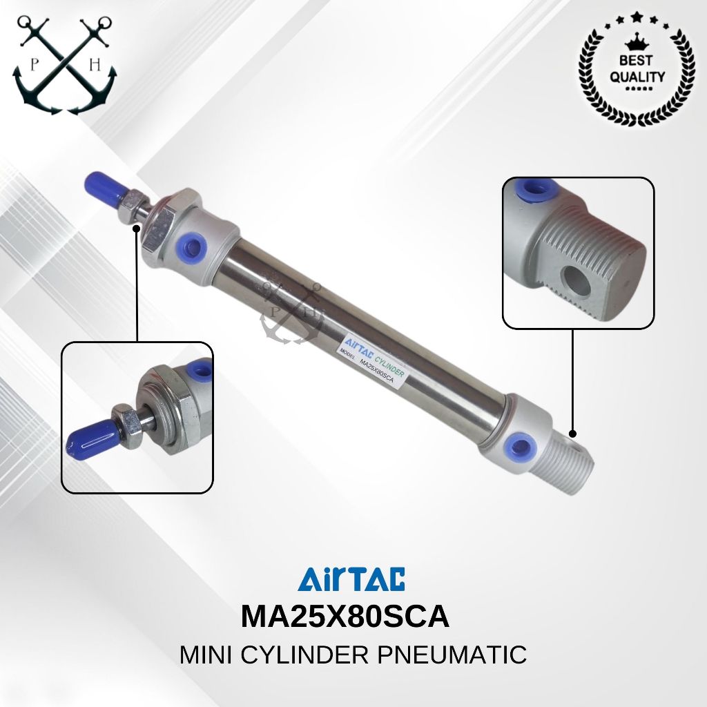 MINI CYLINDER PNEUMATIC AIRTAC MA25X80SCA