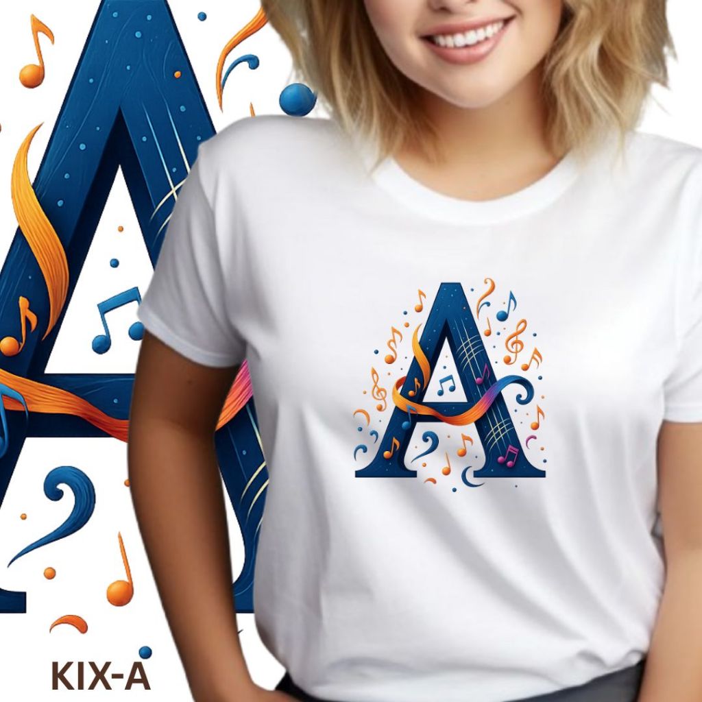 3DHY KIX A - KIX E ALPHABET เสื้อยืด A - Z 3D TSHIRT DISTRO TOP สําหรับผู้ชายและผู้หญิงออกแบบสกรีนแบ