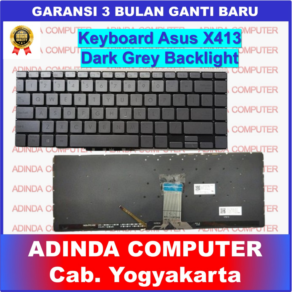 Asus A413 X413 A413 E410 A413EP A413J K413 K413E S433 M413 แป้นพิมพ์แบ็คไลท์สีเทาเข้ม