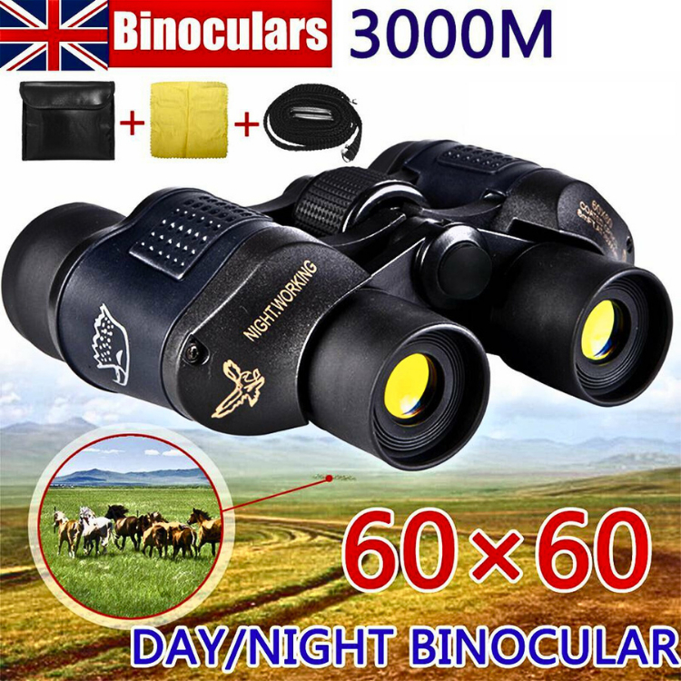 PUCUK MaiFeng กล้องส่องทางไกลระยะไกล 16000m กล้องส่องทางไกลกลางวันและกลางคืน 60x60 กลางแจ้ง HD Visio