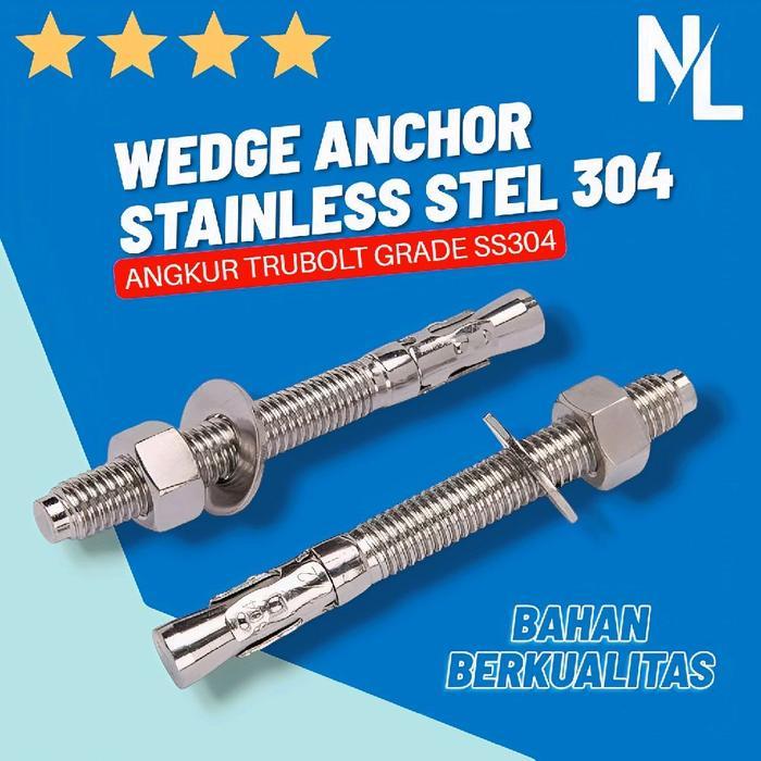 SS 304 / M10x180 สมอลิ่ม / Through Bolt 10MM / พุกสแตนเลส 10x180 (18CM)