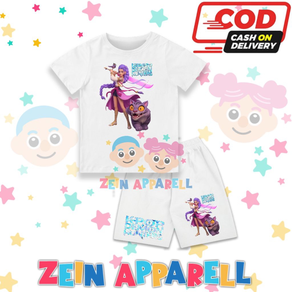 ชุดแฟชั่นสําหรับเด็ก Demon Hunter - ชุดเสื้อยืดเด็ก Demon Hunter - ชุดเสื้อผ้าเด็ก Demon Hunter