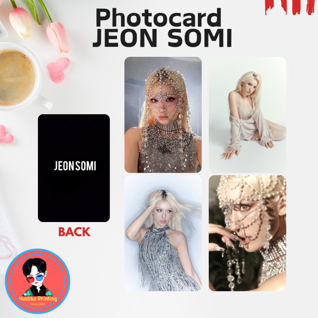 (UNIT) Photocard พรีเมี่ยม Jeon Somi KPOP - ปลอกด้านในฟรี