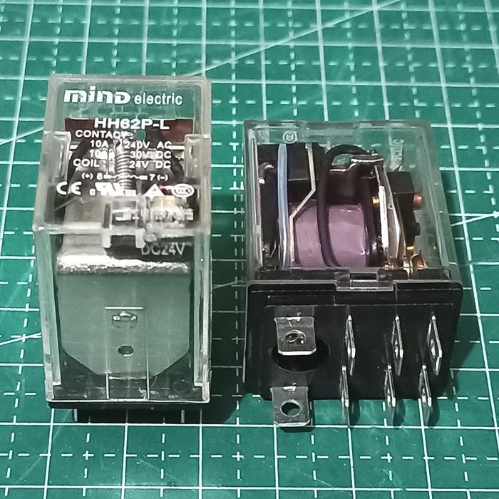 รีเลย์ MIND Electric HH62P-L คอยล์ 24 Vdc 8 Pin