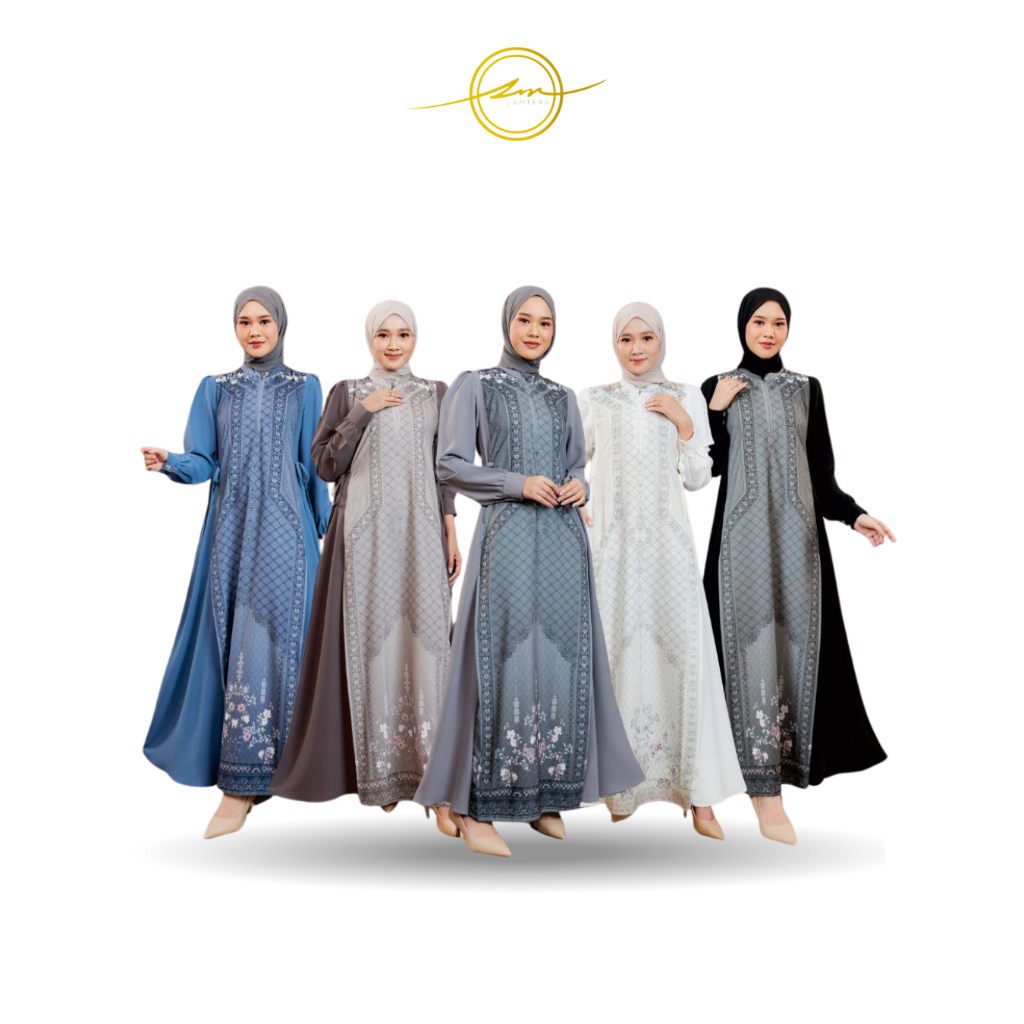 ชุดแต่งงานผู้หญิงล่าสุด Jamella Dress Zameera วัสดุ Sabrina UV Printing แอปพลิเคชั่นสายรัดหรูหรา