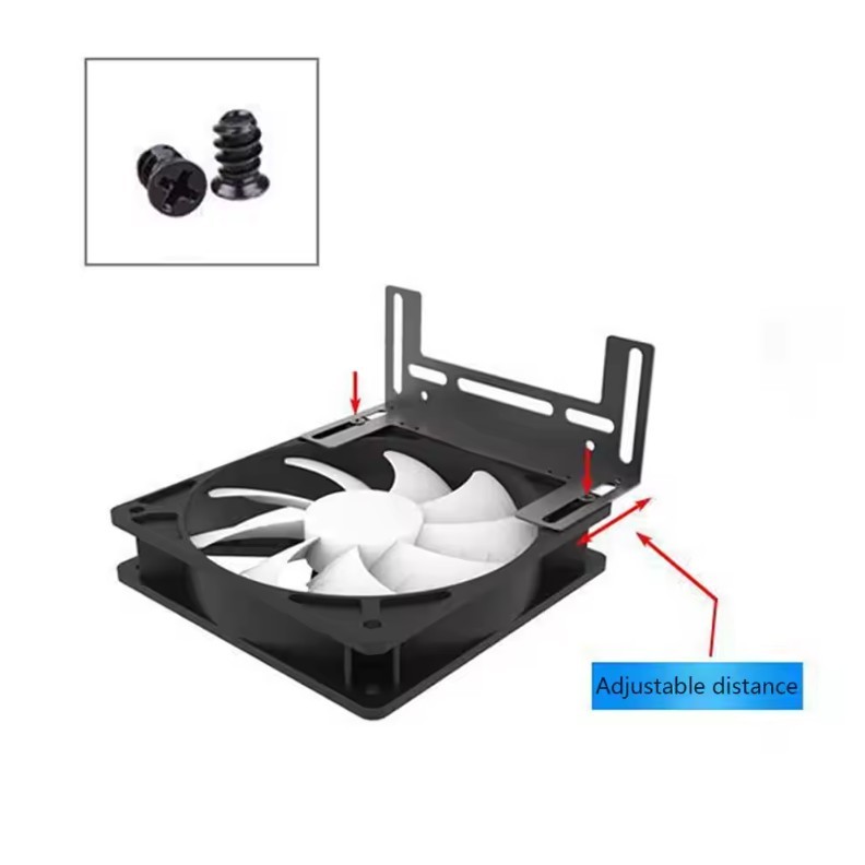 พัดลมเสริม BRACKET สําหรับ PC CASING 12CM AIO GPU MEMORY RAM 12 CM 120MM