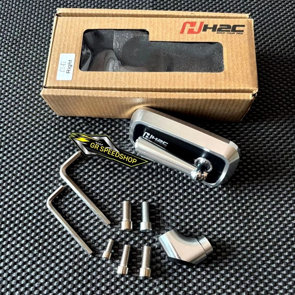 Original Vietnam H2C กระจกมองหลัง Universal H2C กระจกมองหลังมีให้เลือกสีดําและสีเงิน