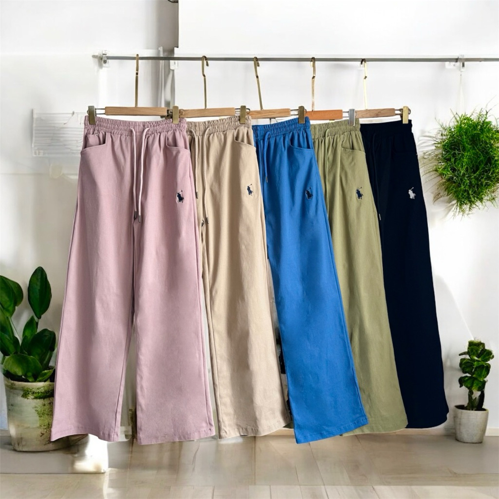 Duckyduck- Hyeri Loose Pants ปัก Olop Women