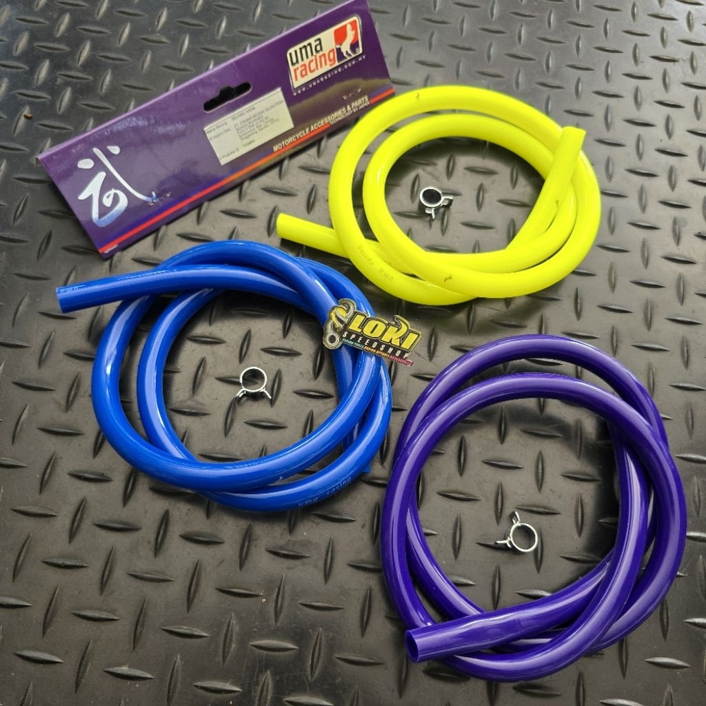 Uma Racing Breath Tube By Pass Universal สีเหลืองสีฟ้าสีม่วงท่ออากาศ