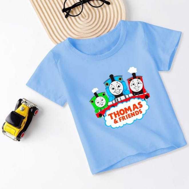 เสื้อยืด Thomas and Friends เสื้อยืด Thomas สําหรับเด็ก 1-8 ขวบ/ เสื้อยืด Thomas and Friends