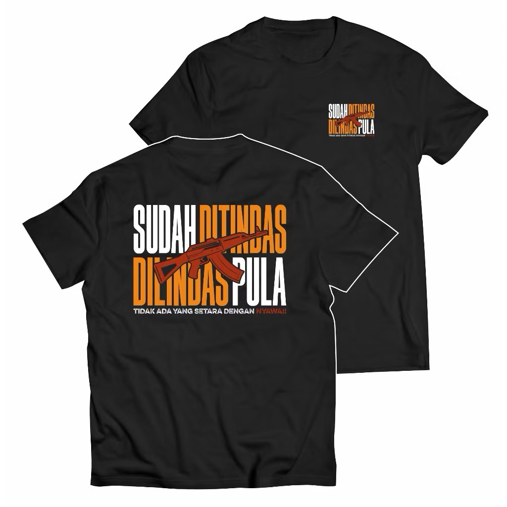 เสื้อยืดมีจําหน่ายในเสื้อยืด Lindas Ditindas Pula Viral Cotton Combed 24s