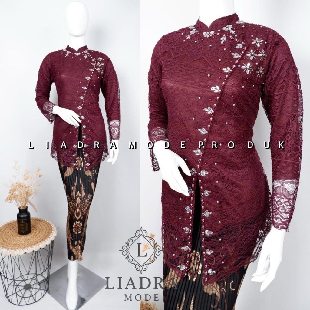 Modern Janggan Sequin Kebaya - Modern Graduation Kebaya - Modern Plain Kebaya - Modern Party Kebaya 