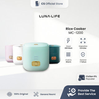 LUNALIFE Mini Rice Cooker 0.8 Liter Portable Magic Com Magic Jar Penanak Nasi 200 Watt