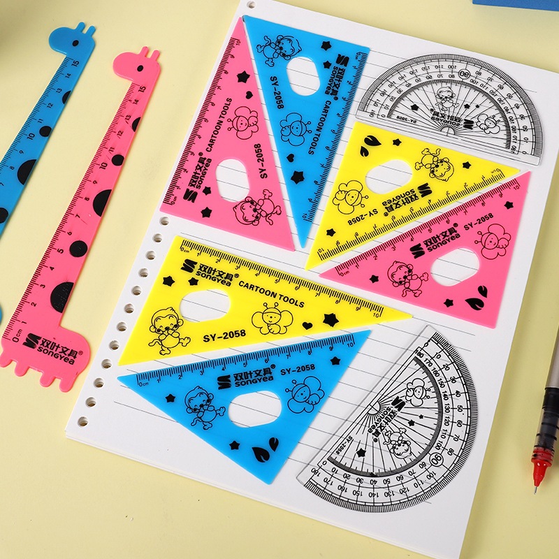 GIRAFFE CHARACTER CHILDRENS RULER CONTENTS 4 / 4 IN 1 RULER / PICRAFFE RULER / CUTE CHILDRENS RULER 