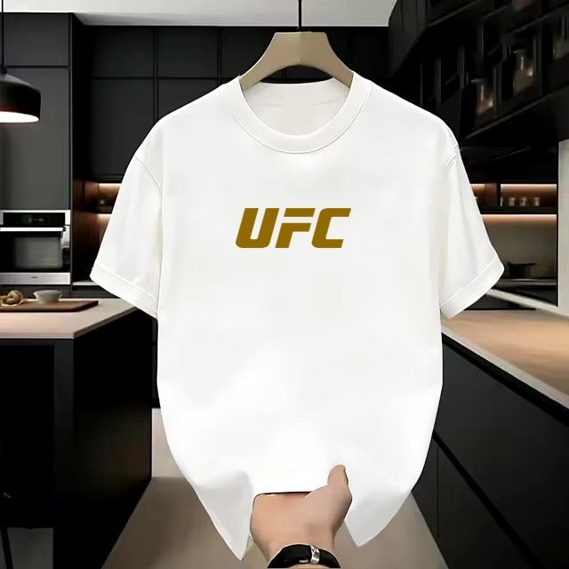 Ufc Gold Premium Quality Short Sleeve Distro T-Shirt Cotton Combed T-Shirt