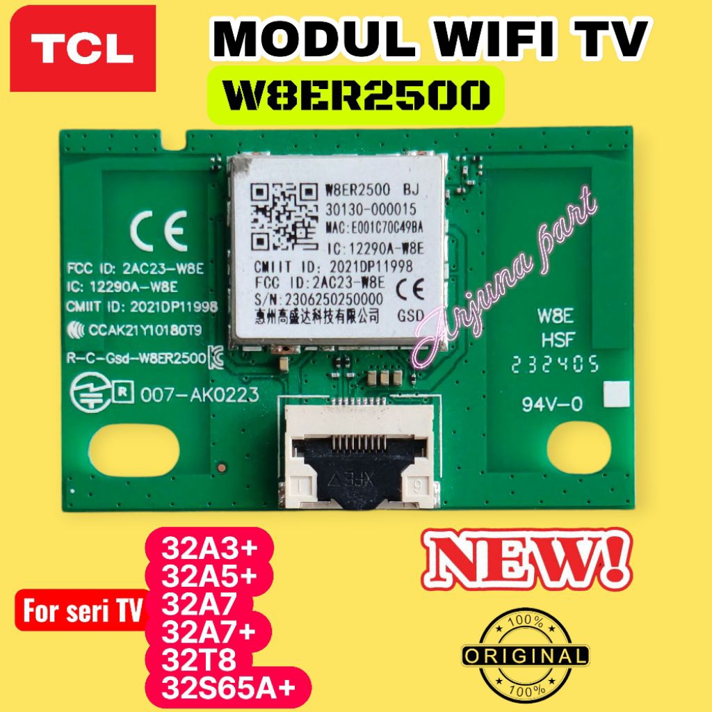 TCL TV WIFI MODULE / 32A3+ / 32A5+ / 32A7 / 32L4B / 32A9 / 32G9 ETC.