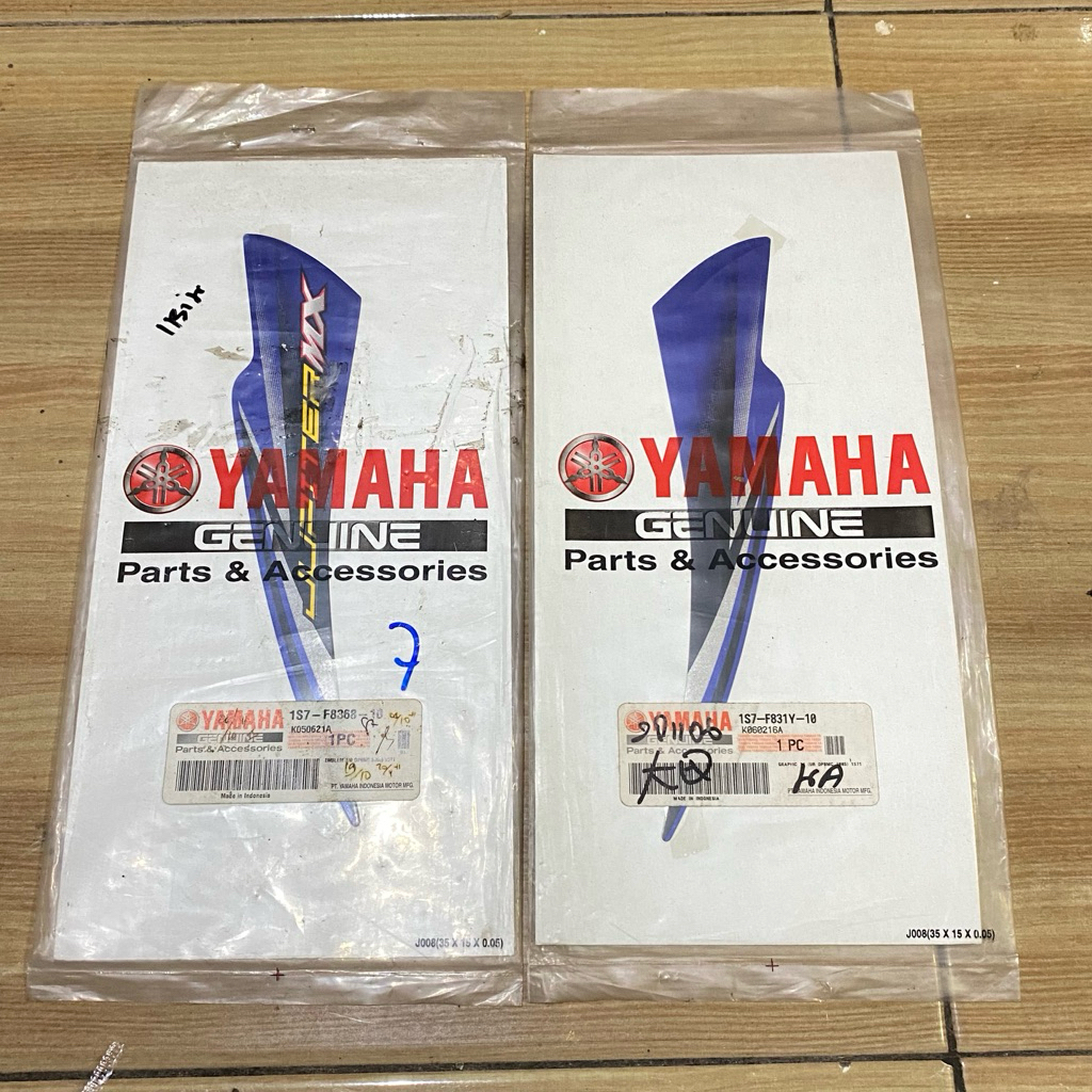 Yamaha jupiter Mx 2005 2006 สีฟ้าสติกเกอร์แผงด้านหน้าเดิม Striping YGP 1S7-F8368-10 1S7-F831Y-10