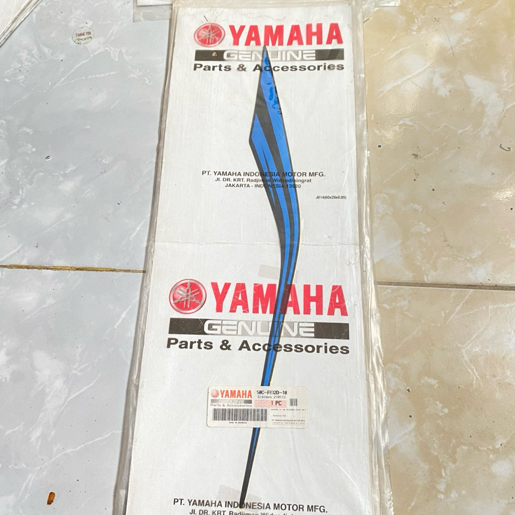 สีน้ําเงินเดิม YAMAHA jupiter Mx 2010 2011 LEFT WING Striping สติกเกอร์ YGP 50C-F832D-10