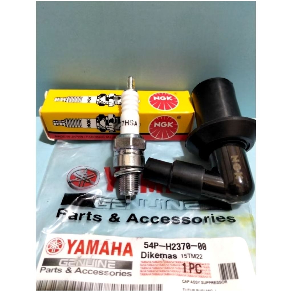 SPARK PLUG CAP + SPARK PLUG NGK C7HSA MIO J MIO M3 MIO GT 125 X- RIDE YGP