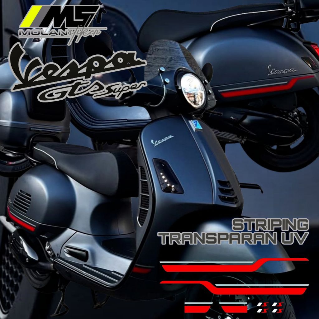 Decal สติกเกอร์ Striping Variation โปร่งใส Uv Vespa GTS 150 Super Vespa GTS iget Abs Facelift Vespa 