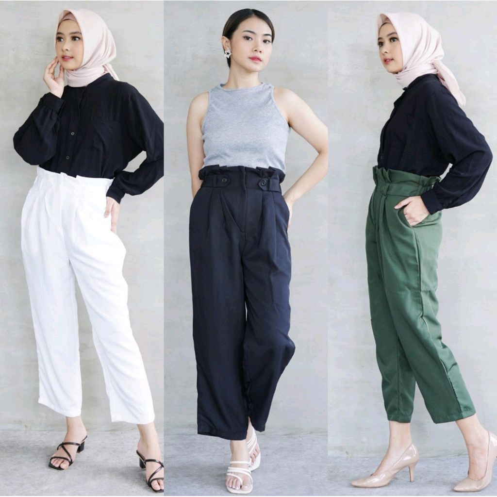 Gloria Pants กางเกงขายาวลําลองผู้หญิงสําหรับวิทยาลัย ทํางาน สํานักงาน ธรรมดา