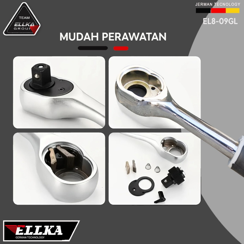 ELLKA 1/2" ประแจวงล้อ – ประแจกระบอกด้ามวงล้อ EL8-09GR