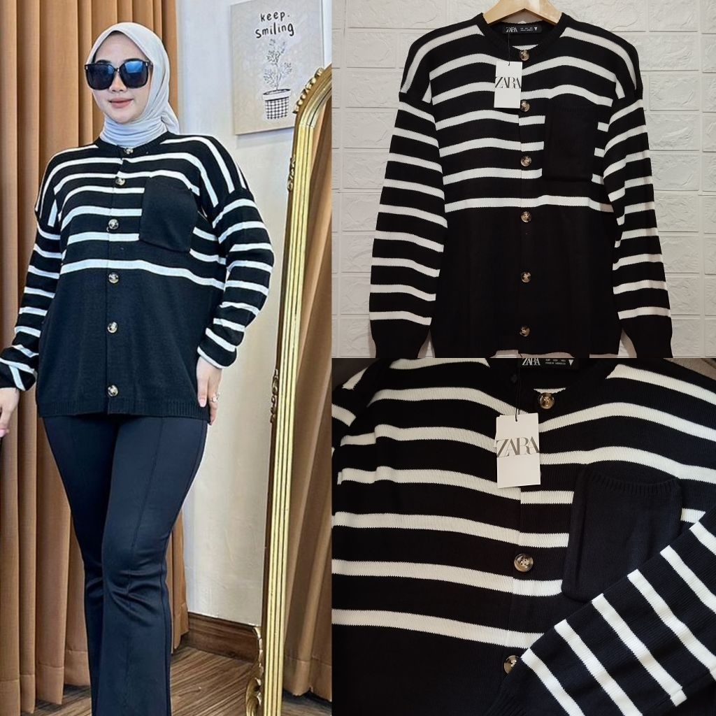 PREMIUM STRIPED KNIT CARDIGAN/ZARA KNIT CARDIGAN