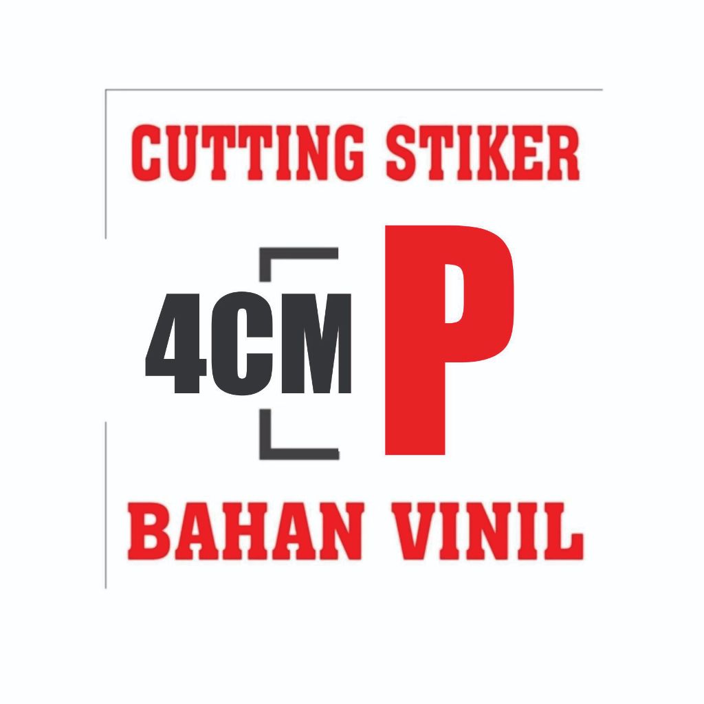 IMPAH / NUMBER FONT LETTER STICKER 4CM HEIGHT 1 DIGIT..,