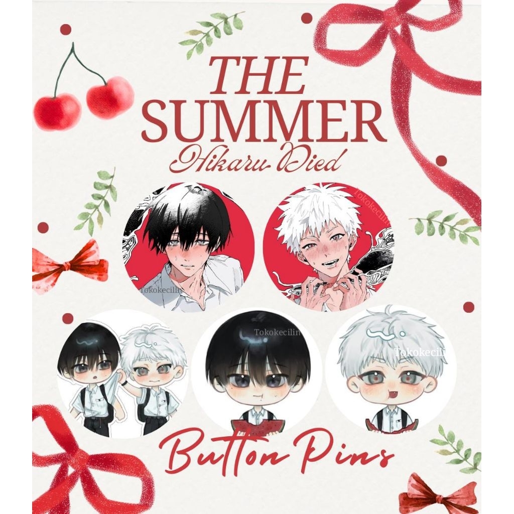 READY STOCK หมุดปุ่ม hikaru summer tshd หมุดเคลือบเงา 44mm yoshiki Hikaru