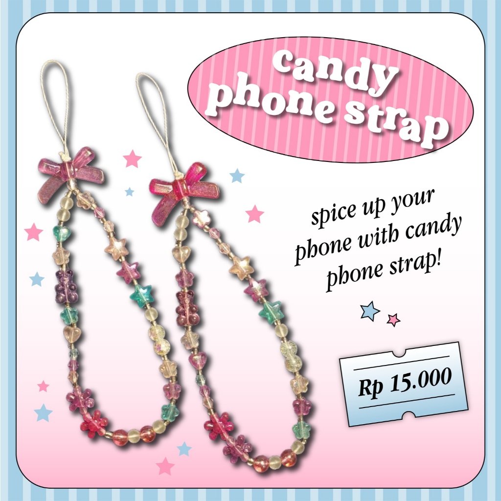 GANTUNGAN HP Candy Phone Strap / Phone Strap / Beaded Phone Strap / Phone Hanger