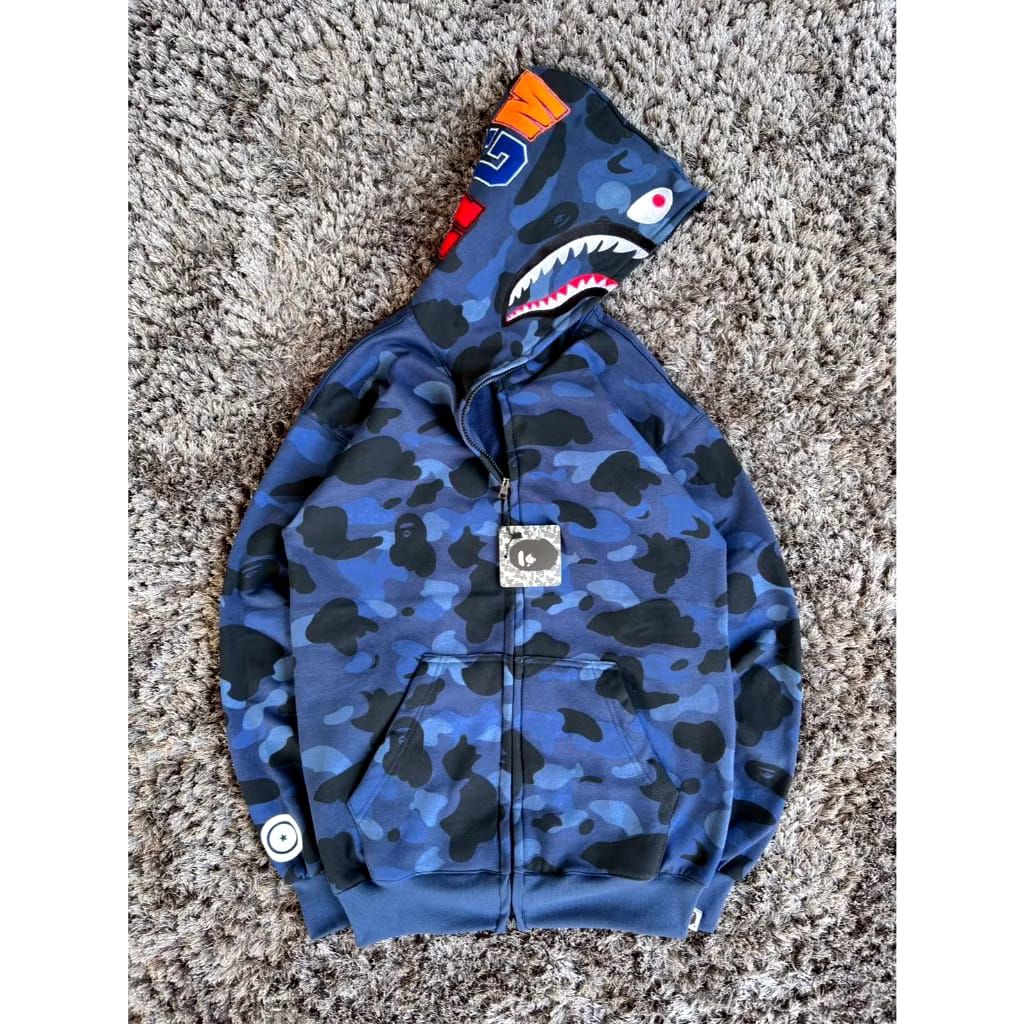 BAPE NAVY CMO FULLZPPER HOODIE