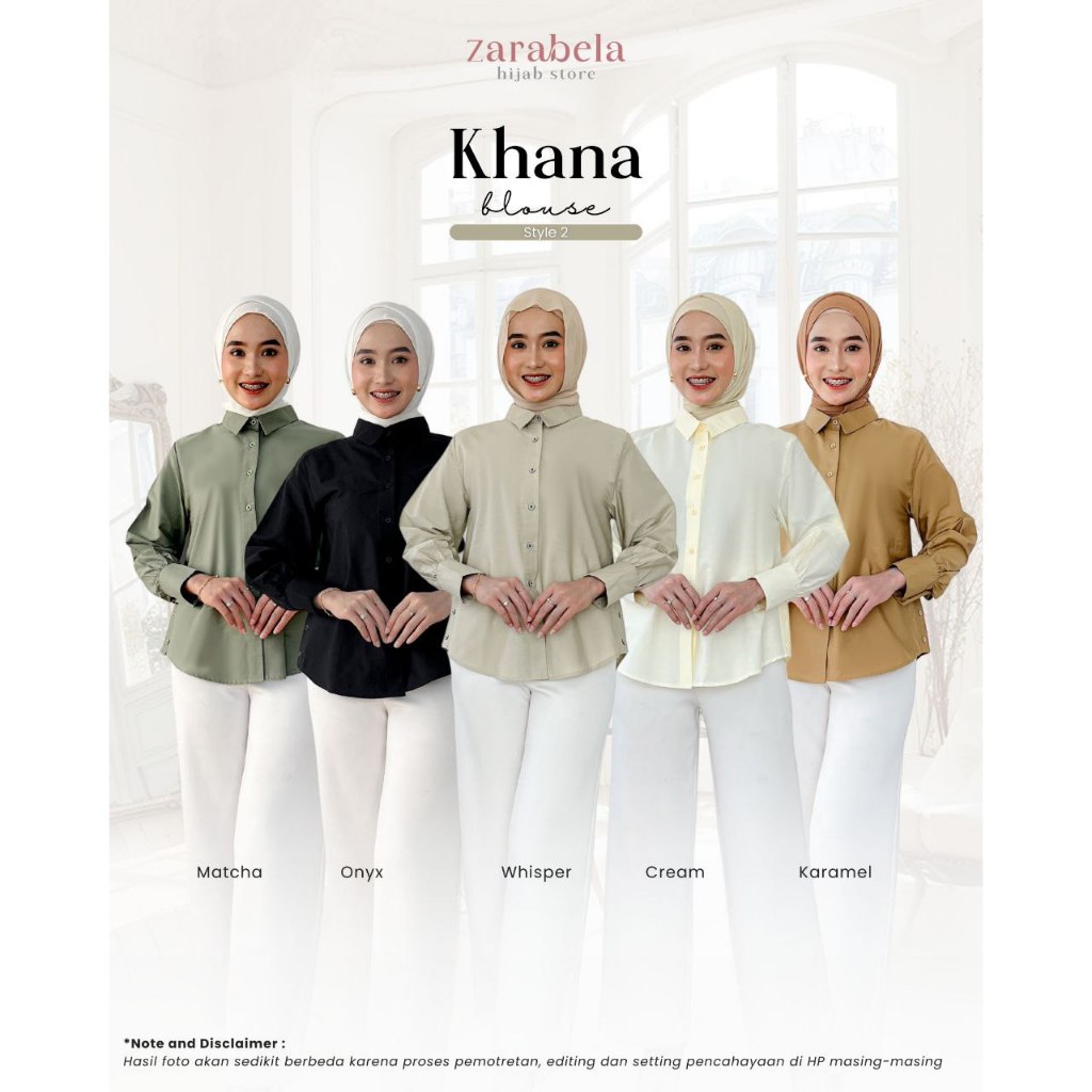 KATUN ZARABELA KHANA BLOUSE STYLE 2 I เสื้อเบลาส์ทํางานผ้าฝ้ายป๊อปลิน