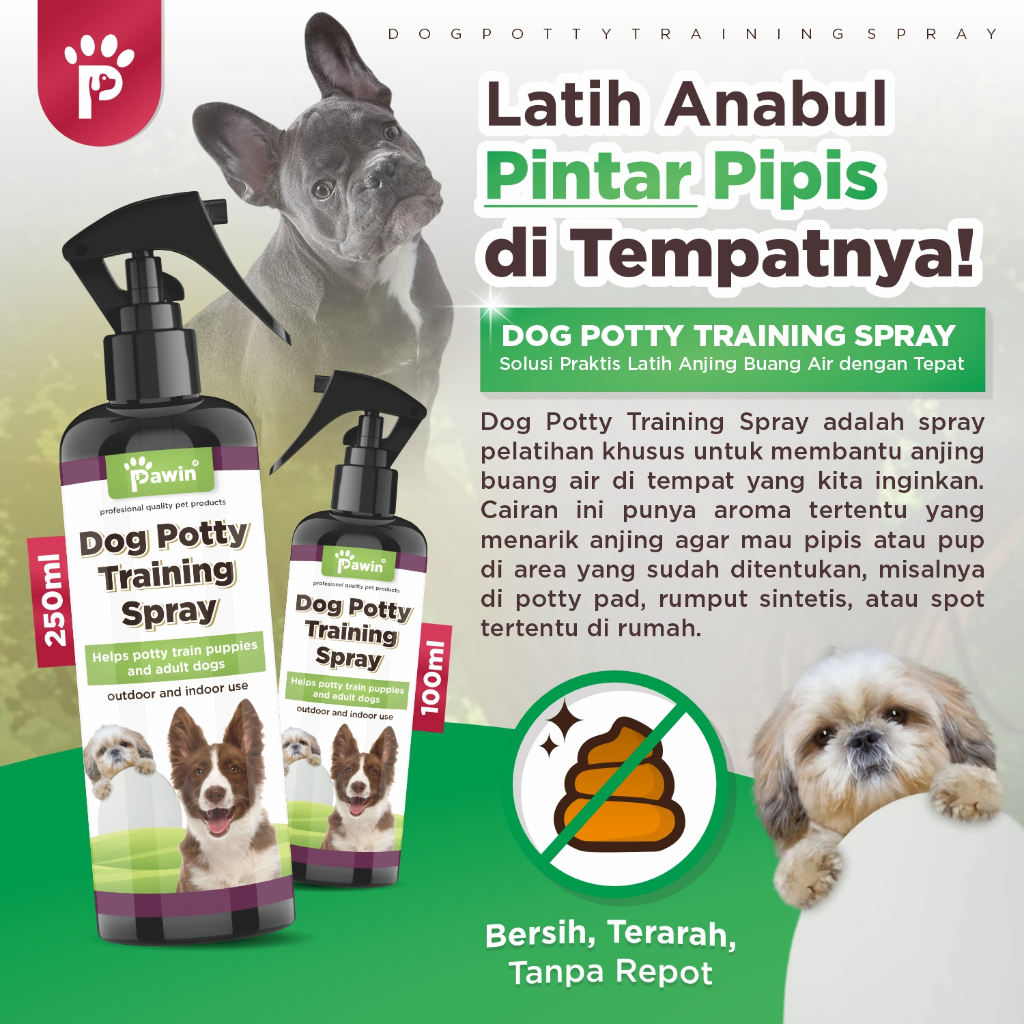 Pawin Dog การฝึกอบรมไม่เต็มเต็งสุนัขในร่มกลางแจ้ง Pee & Poop Trainer