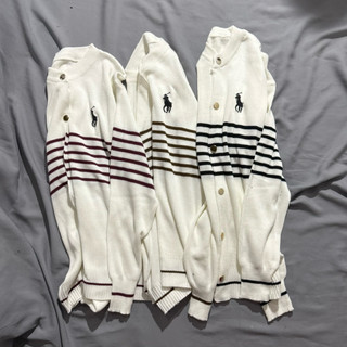 BELINDA CARDIGAN OLOP salur - POLO CARDIGAN RAJUT BERGARIS PREMIUM