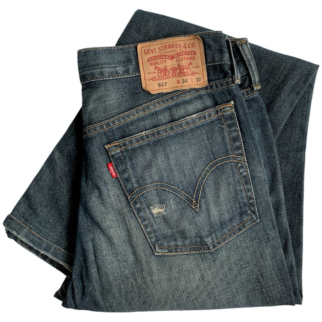 กางเกงยีนส์วินเทจ Levis 517 W34 L30 Bootcut Fit Flare Pants