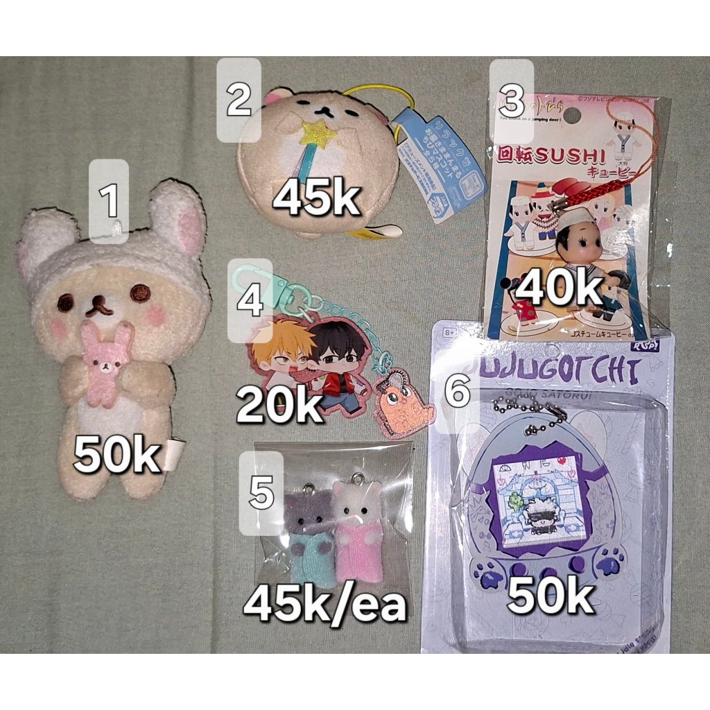 พวงกุญแจ VARIOUS, PLUSH, KEWPIE TRINKETS