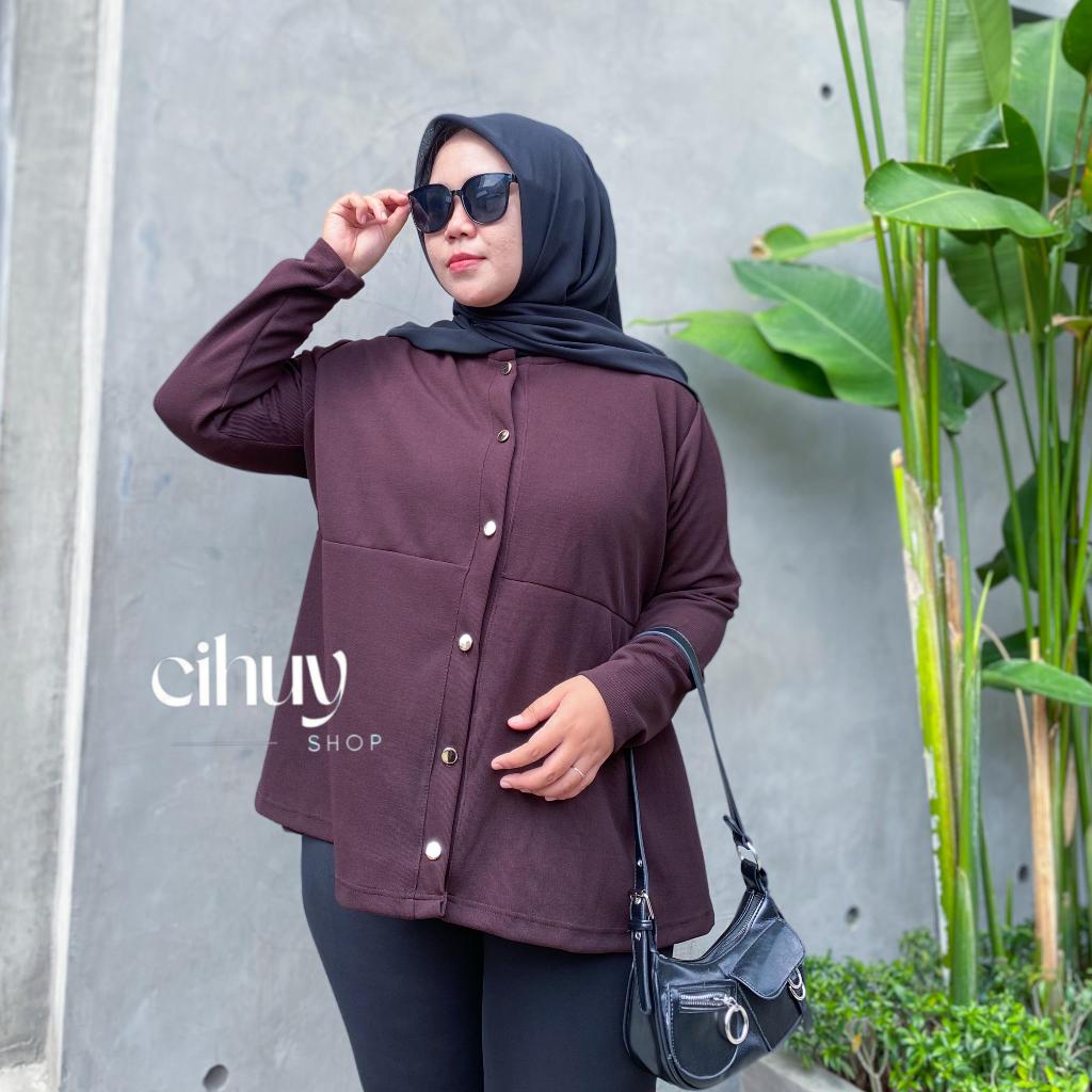 [CIHUY] - Zoey Blouse Knit Jumbo Top สําหรับผู้หญิงขนาดใหญ่