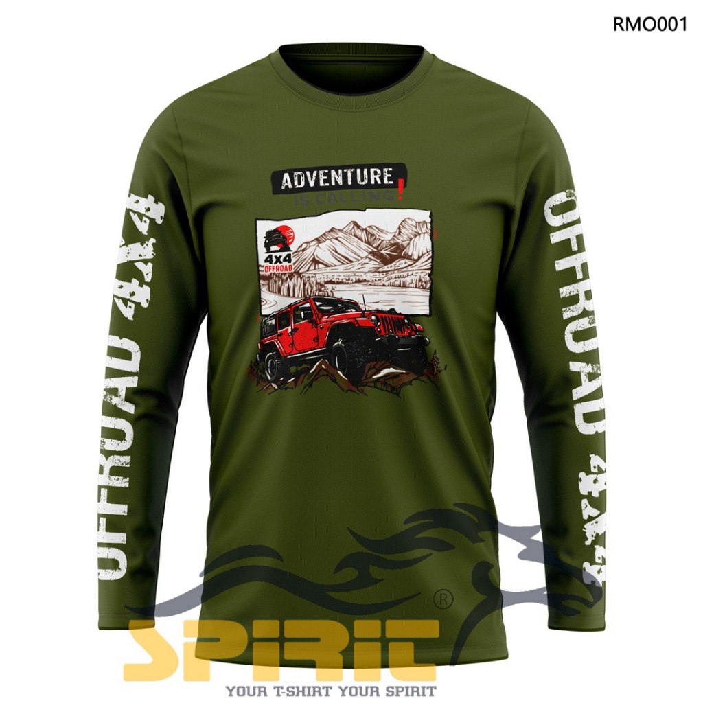 KATUN 4x4 Adventure Long Sleeve Offroad Car T-Shirt | Adventure Is Calling Offroad Car Shirt 24s Cot