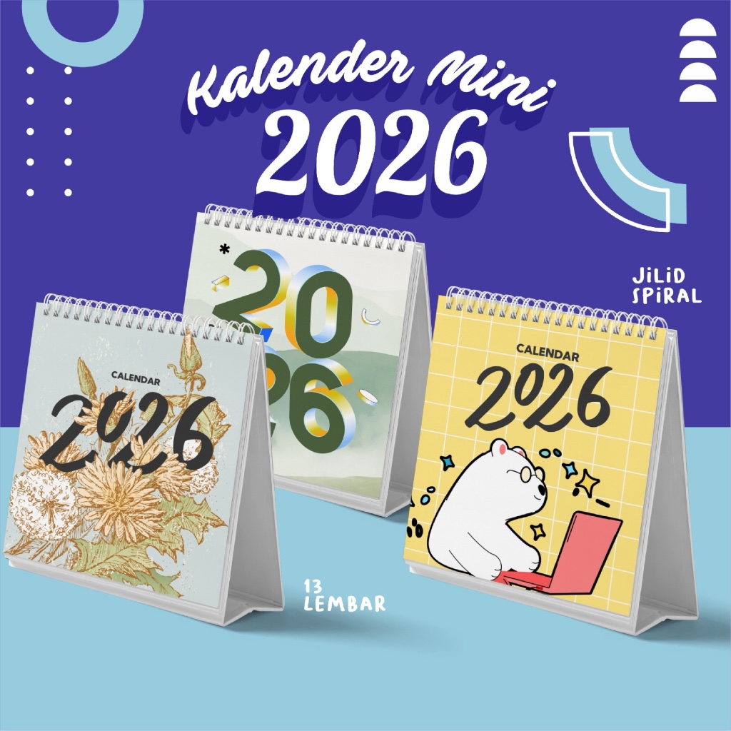 ปฏิทินจิ๋ว 2026 | ปฏิทินตั้งโต๊ะ 2026 | ของชําร่วยปฏิทิน | ปฏิทินสุนทรียศาสตร์มินิมอล