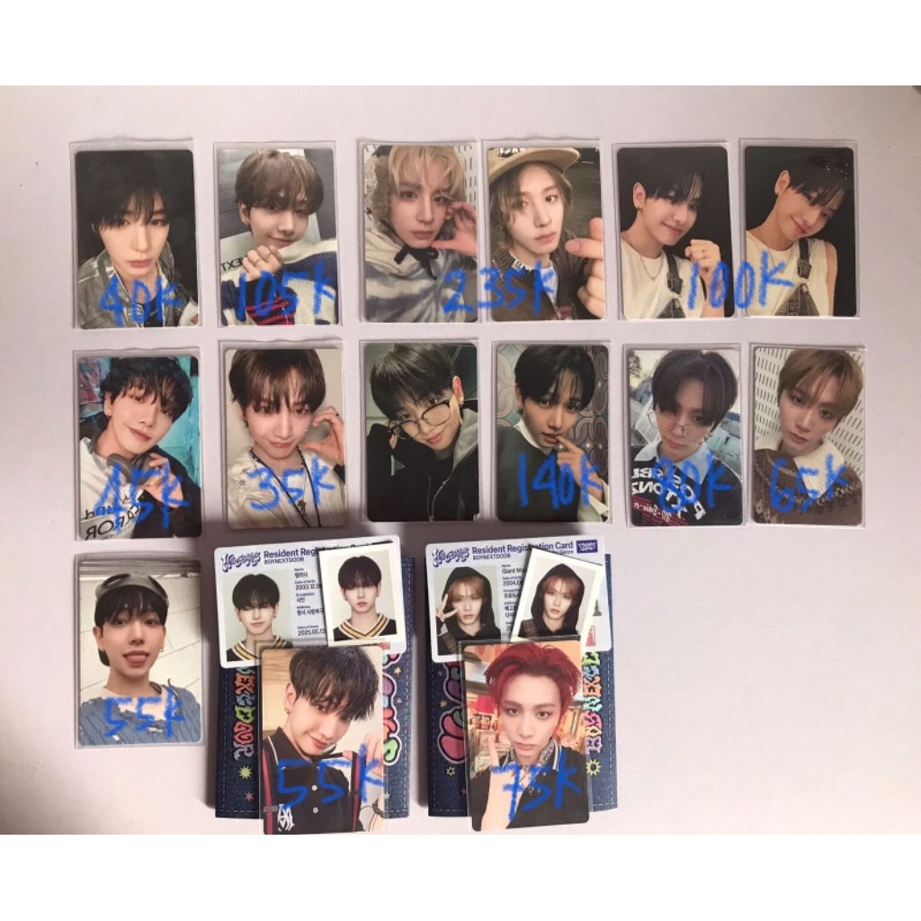 BOYNEXTDOOR SUNGHO RIWOO JAEHYUN TASAN LEEHAN WONHAKID โฟโต้การ์ด