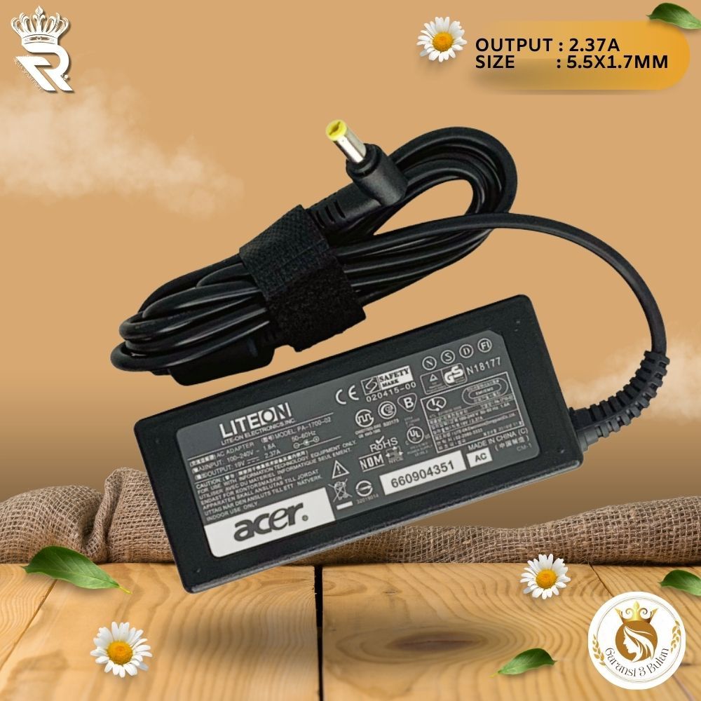 อะแดปเตอร์ชาร์จสําหรับ Acer Aspire R11 R3-131T 2.37A 5.5x1.7 มม.แล็ปท็อป