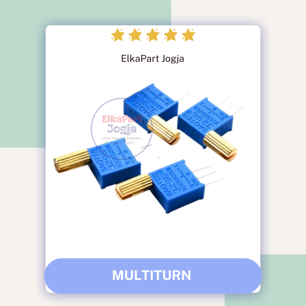 Multifunction Potentiometer 3296W / 3296X Rotary Knob Trimpot - 10K Ohm/100K Ohm/20K Ohm/5K Ohm/50K 