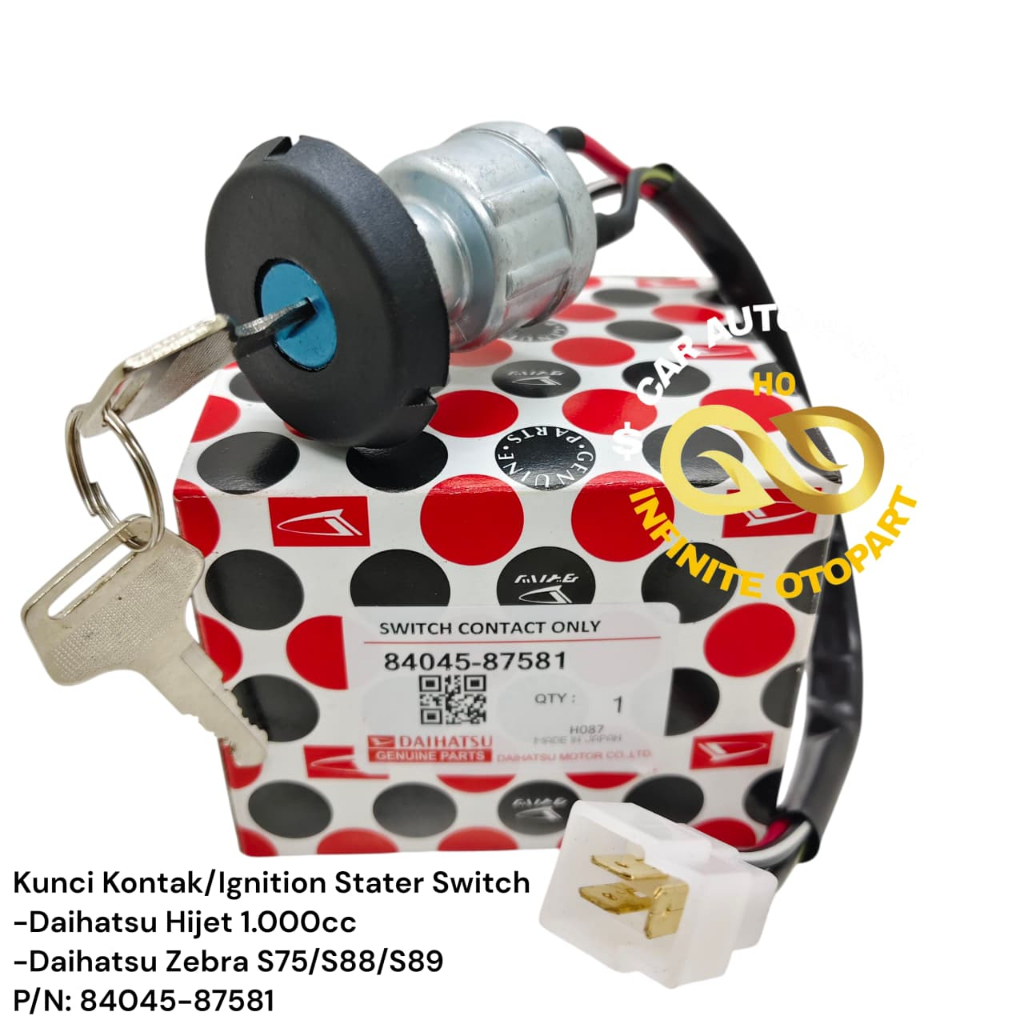 DAIHATSU ZEBRA S88 S89 HIJET STARTER SWITCH CONTACT KEY