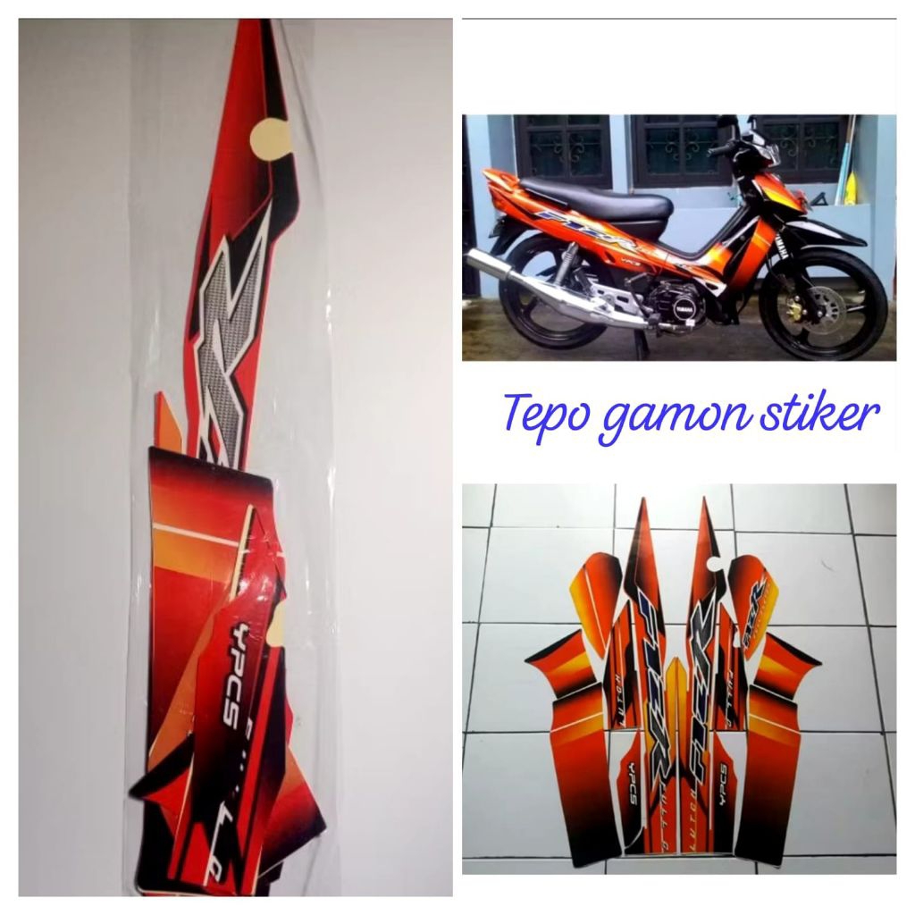 Yamaha f1z r 2003 สีส้ม รายชื่อแถบตัวรถมอเตอร์ไซค์ สติ๊กเกอร์