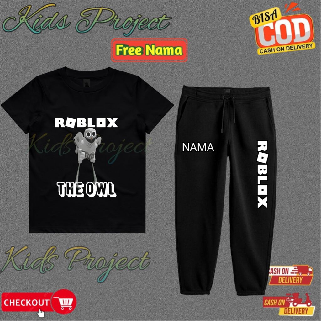 The Owl Character 99 Nights in the Forest Roblox Kids T-Shirt Set - ชุดเสื้อยืดเด็ก Unisex