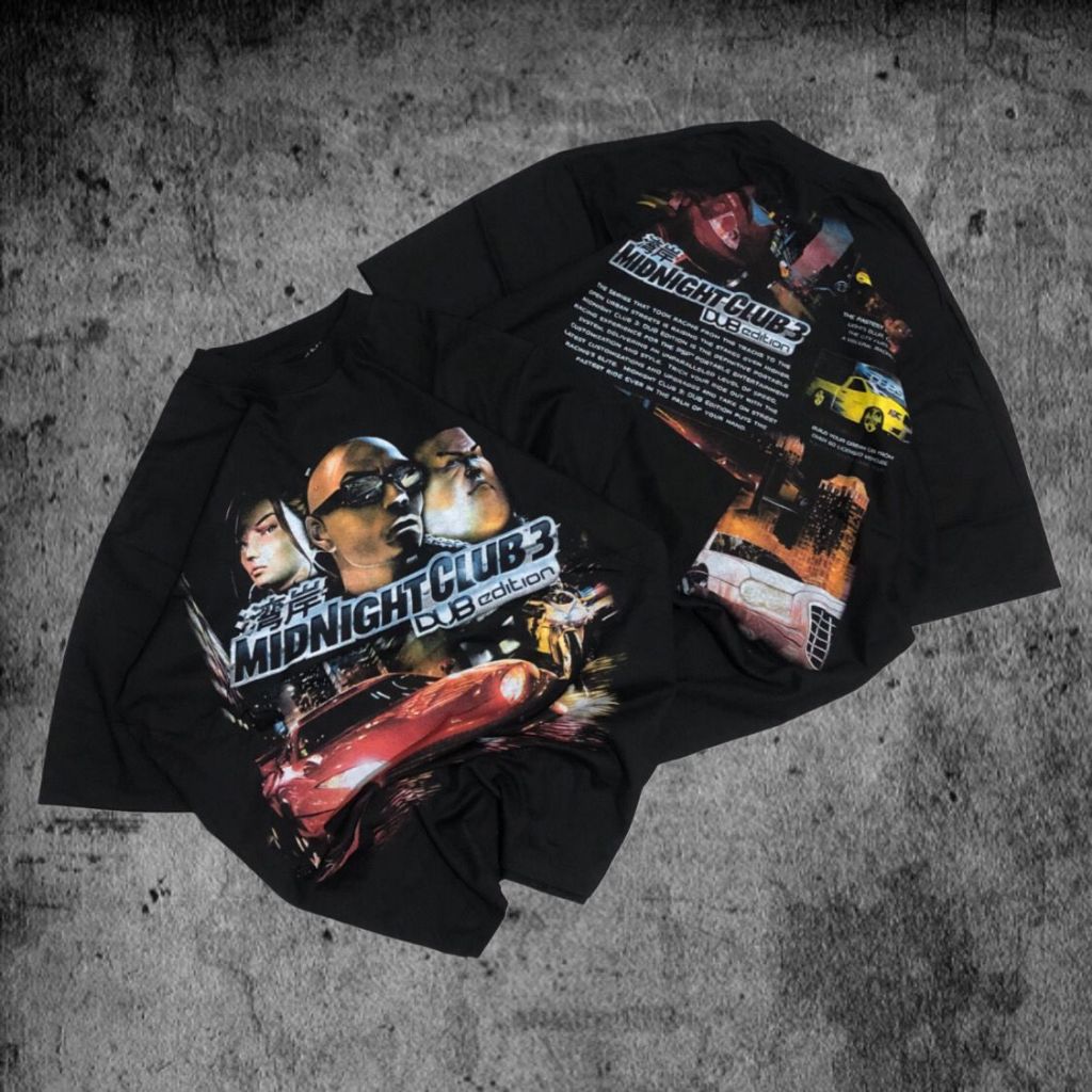 เสื้อยืด P&B Oversize Midnight Club 3 - เสื้อยืด Midnight Club 3 Oversize Black 20s